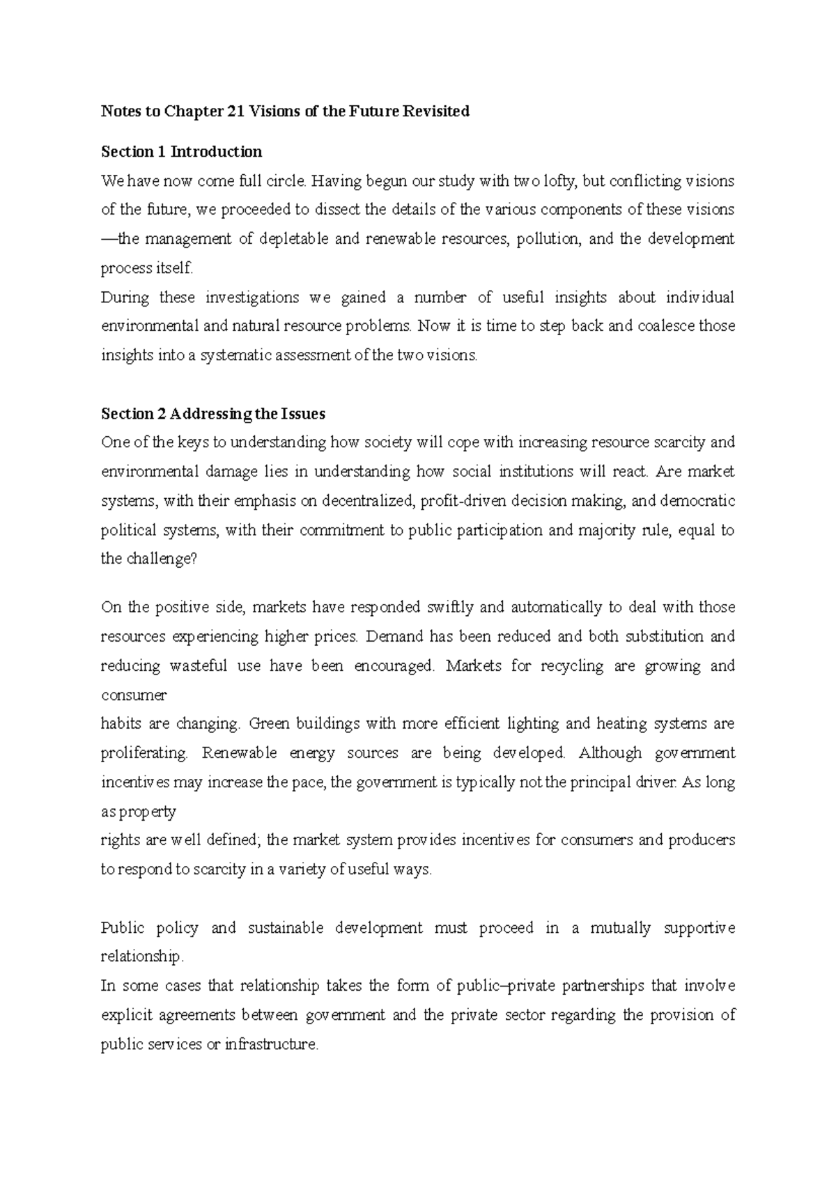 21 Notes to Chapter 21 We have now come full circle. Having begun our