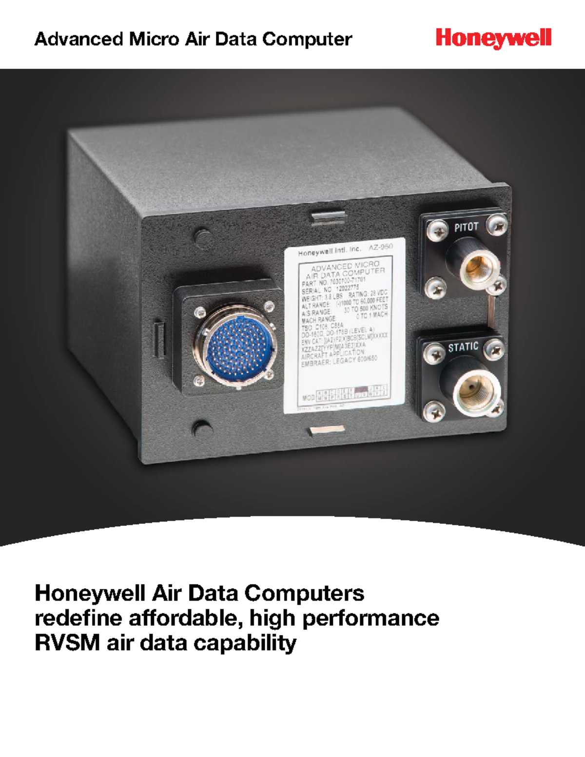 N61 1307 000 001 Advanced Micro Air Data Computer bro Advanced Micro