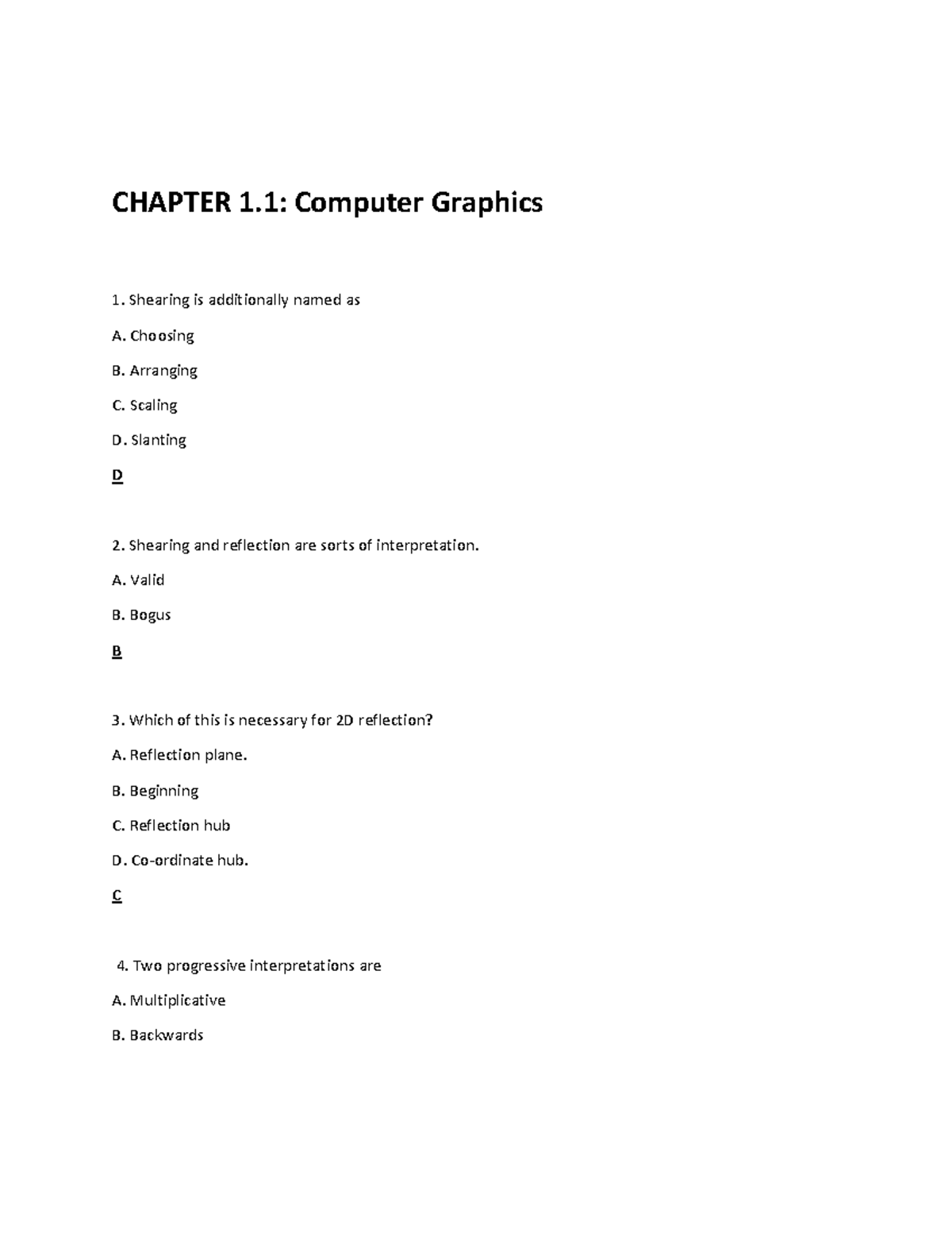 Chapter 1 1 Computer Graphics Chapter 1 Computer Graphics Shearing Chapter 1 1 Computer Graphics Chapter 1 Computer Graphics Shearing