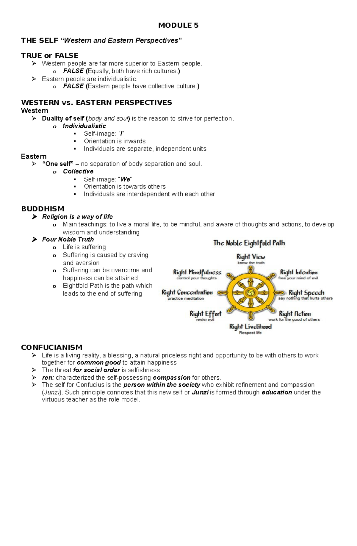 PROFED 102 Understanding the Self Notes - MODULE 5 THE SELF “ Western ...