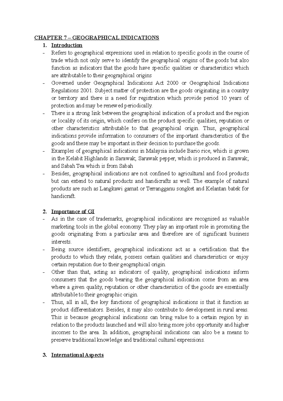 INTELLECTUAL PROPERTY LAW CHAPTER 8 SUMMARIES CHAPTER 7