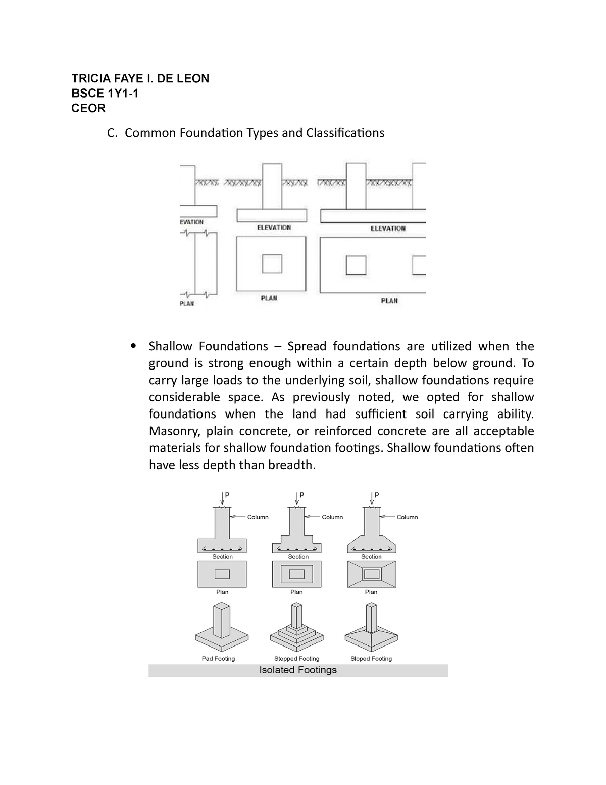 Geotechnical- Engineering 2 - TRICIA FAYE I. DE LEON BSCE 1Y1- CEOR C ...