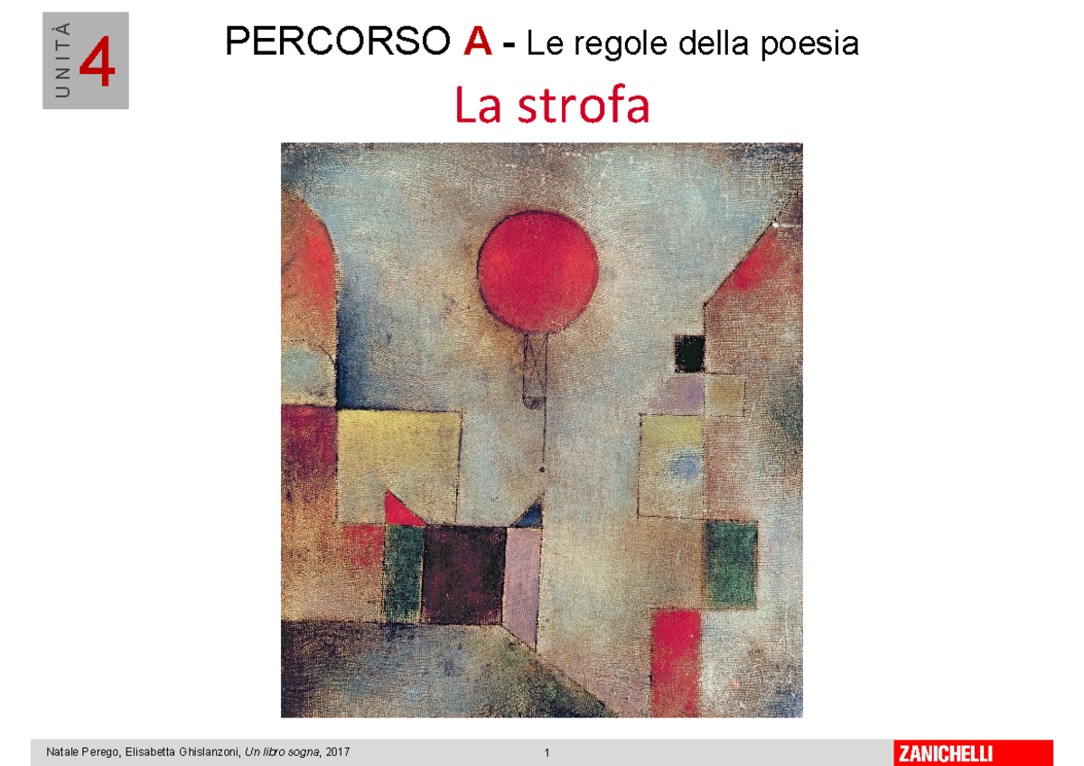 A4 La-strofa - parafrasi - La strofa PERCORSO A - Le regole della ...