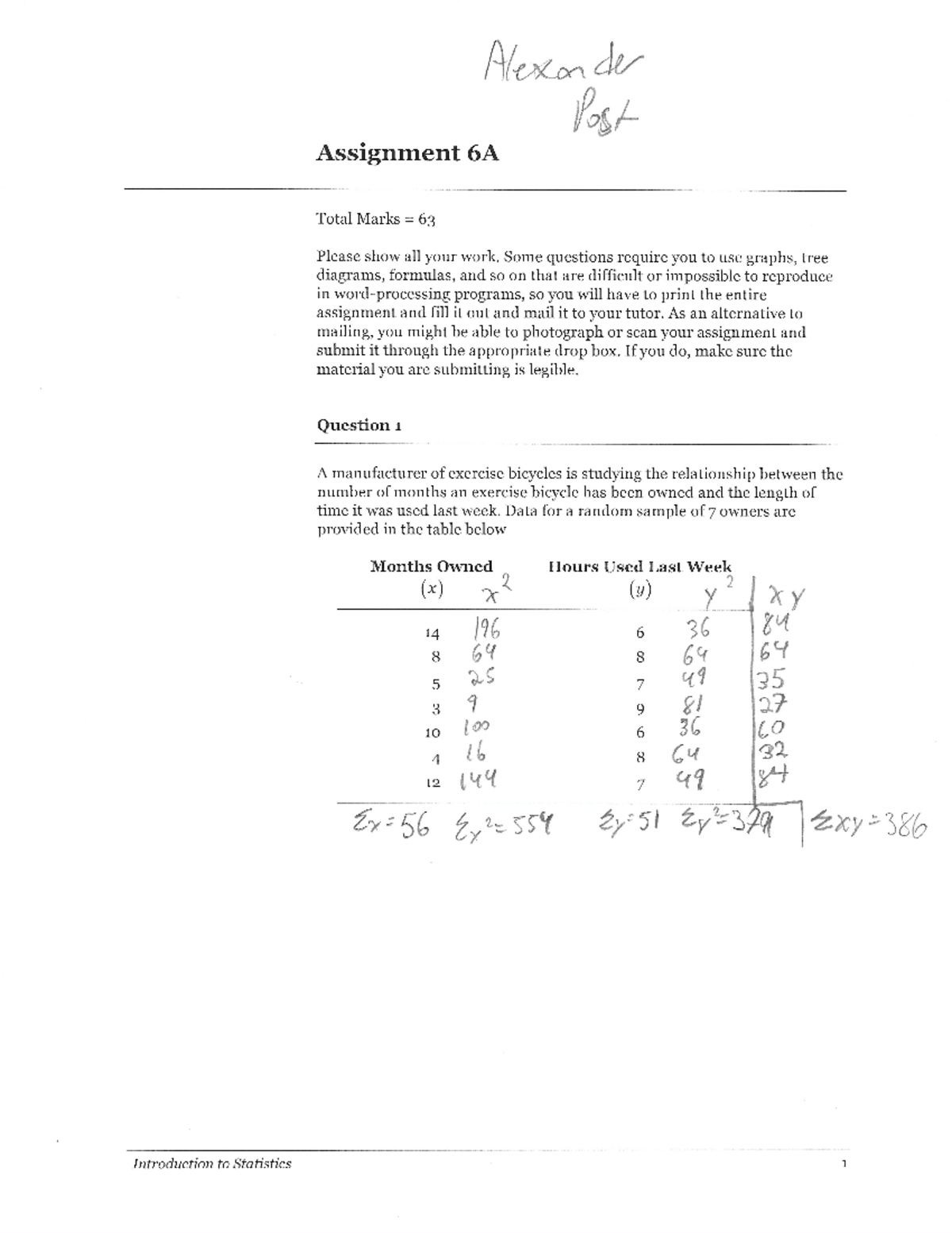 MATH215 Assignment 6 - Math 215 - Studocu