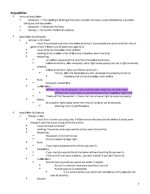 Property outline - PROPERTY RIGHTS I. Property rights (a) Typical ...