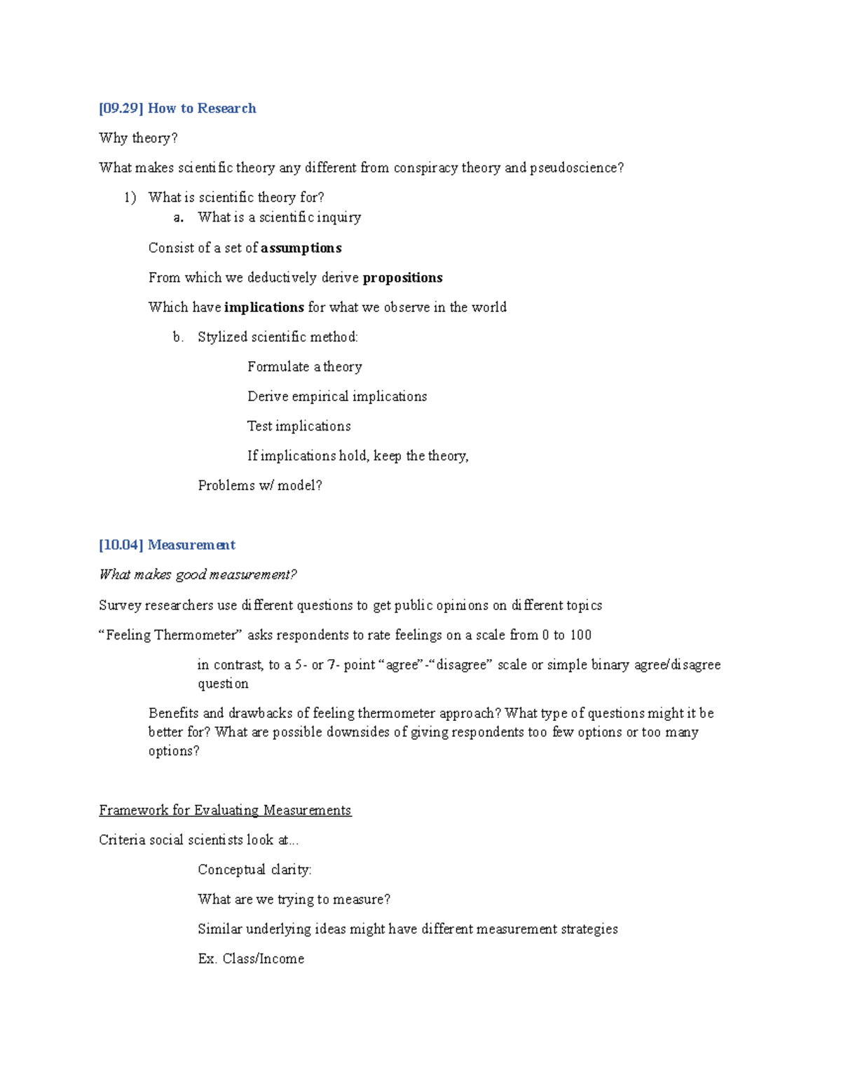 SSI Notes [Week 1] - [09] How to Research Why theory? What makes ...