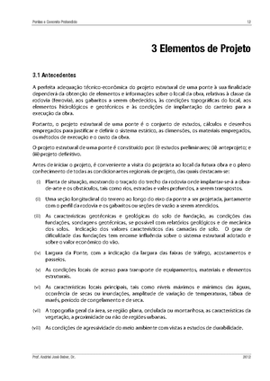 Exercício 1 - Viga Bi-apoiada - Concreto Protendido Exercício 1: Viga ...