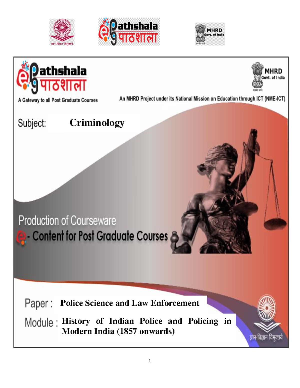 Police science and law enforcement - Criminology Police Science and Law ...