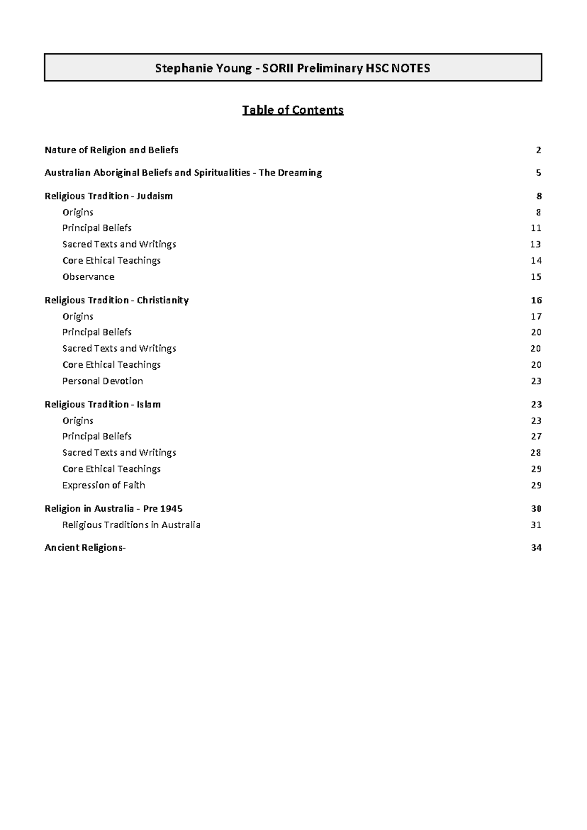 Sorii -Prelim-HSC- Notes-Stephanie-Young - Stephanie Young - SORII ...