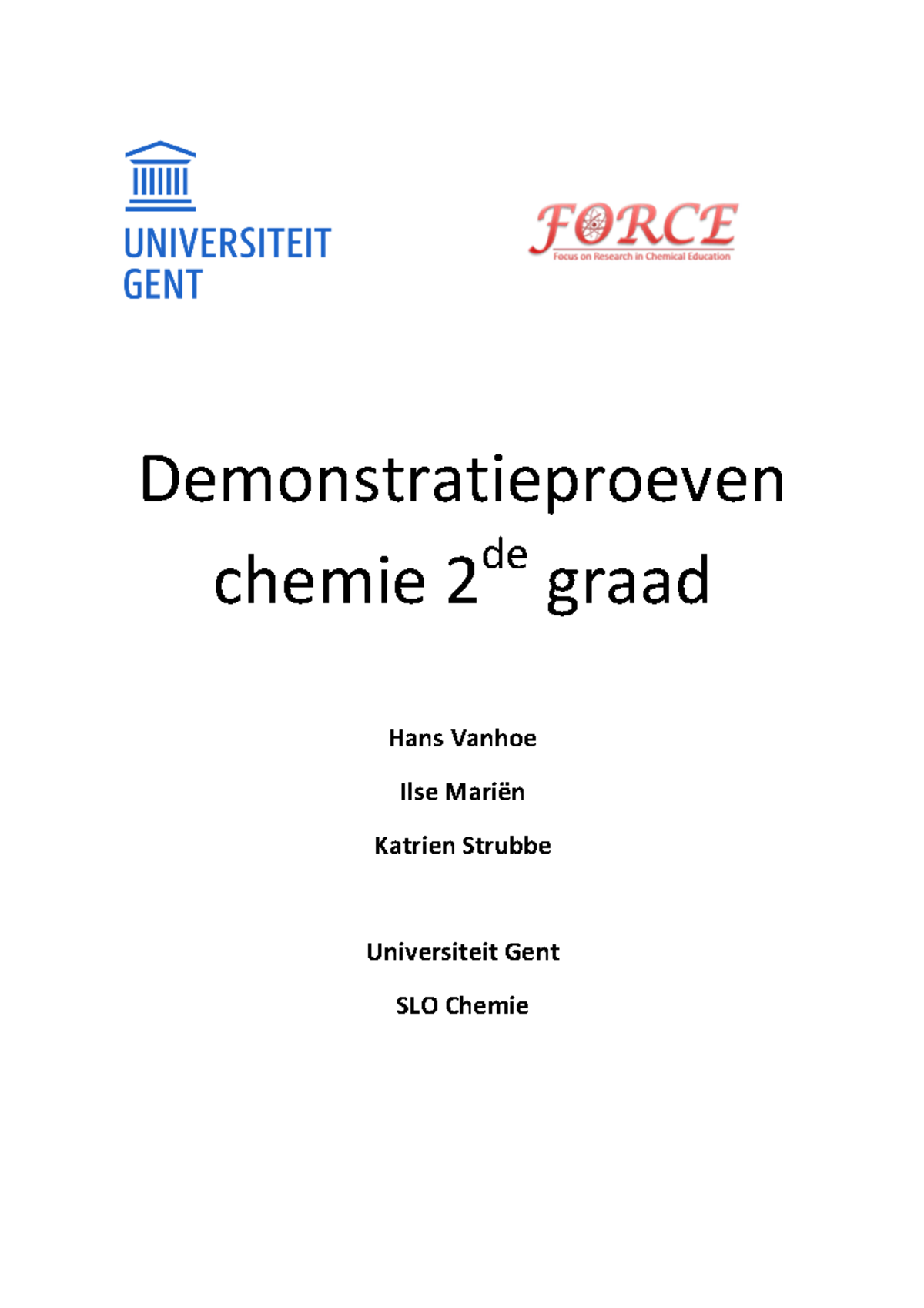 Demoproeven-2egraad - Voorbereiding Practicum IG - Demonstratieproeven ...