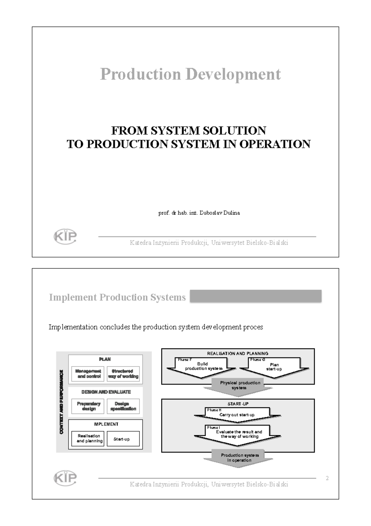09 From System Solution to Production System in Operation - Katedra ...