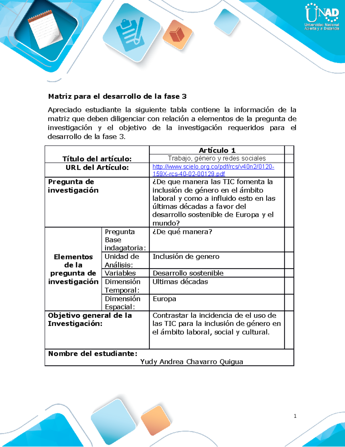 Anexo 2 Matriz Para El Desarrollo De La Fase 3 Matriz Para El Desarrollo De La Fase 3 9462