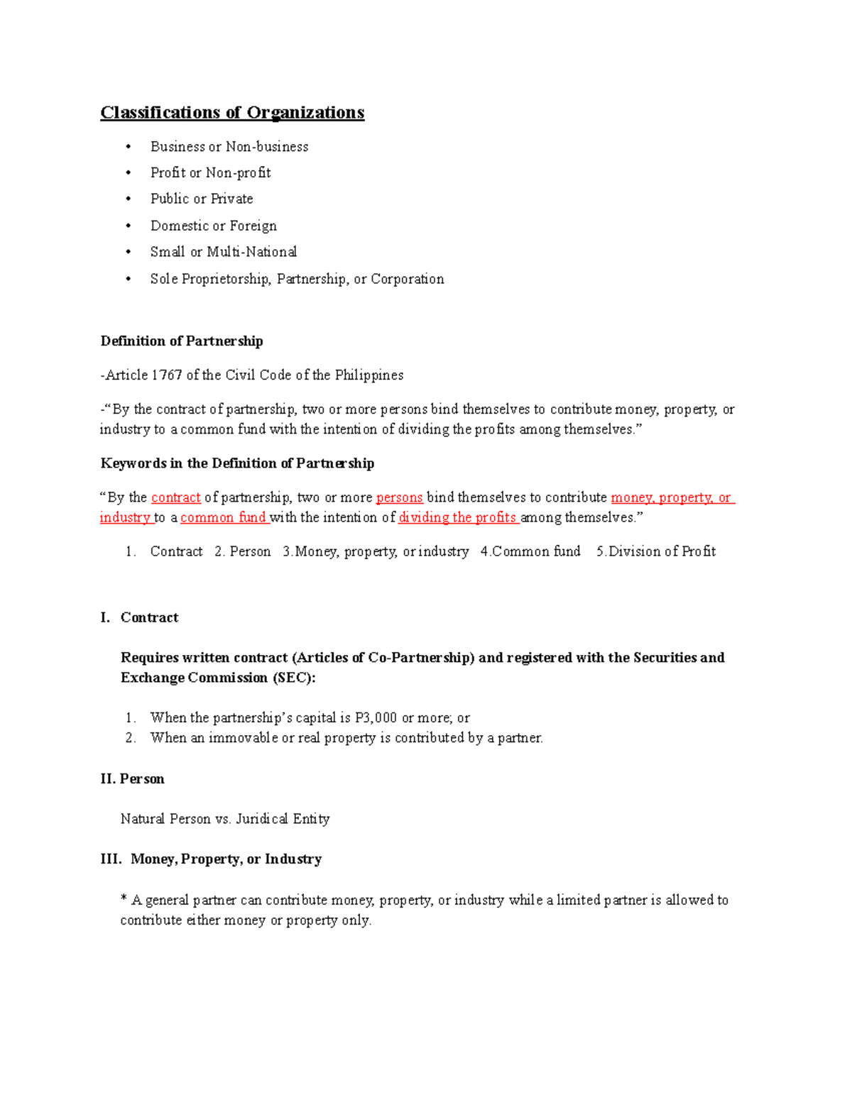 Classification of Organization Summaries and Explanations ...