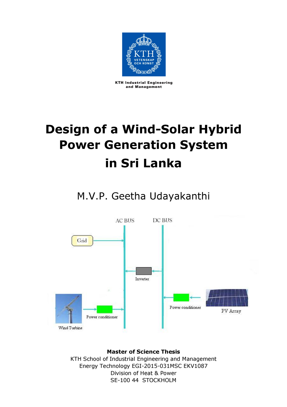 master thesis kth energy