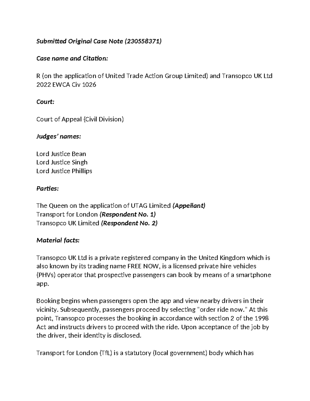 2. Case note (Submitted) 230558371 - Submitted Original Case Note ...