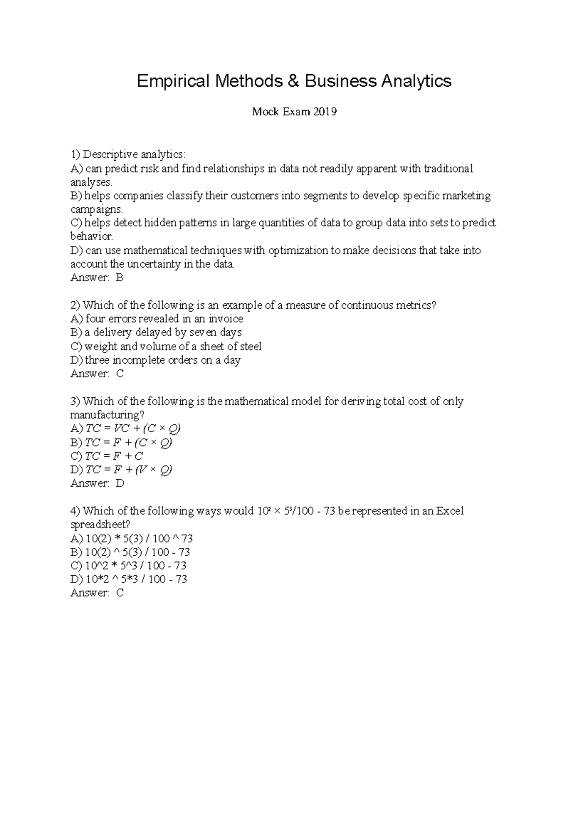 Types Of Empirical Methods