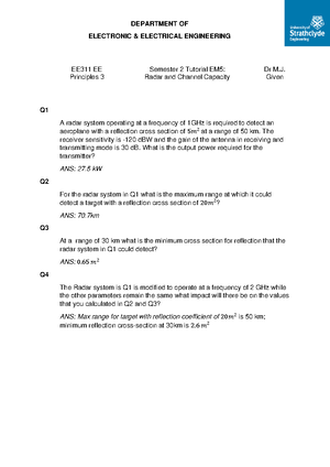 Tutorial 8 - Full worked solutions for EE311 - E = 24 : 56Ymt Save = 2 ...