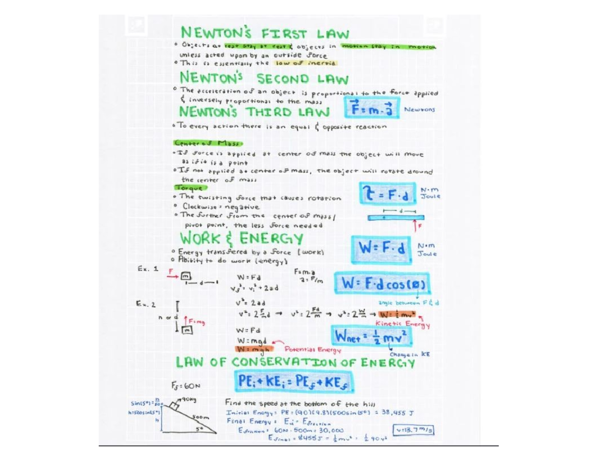 Phyicsreview - Notes summary review important for review physics ...