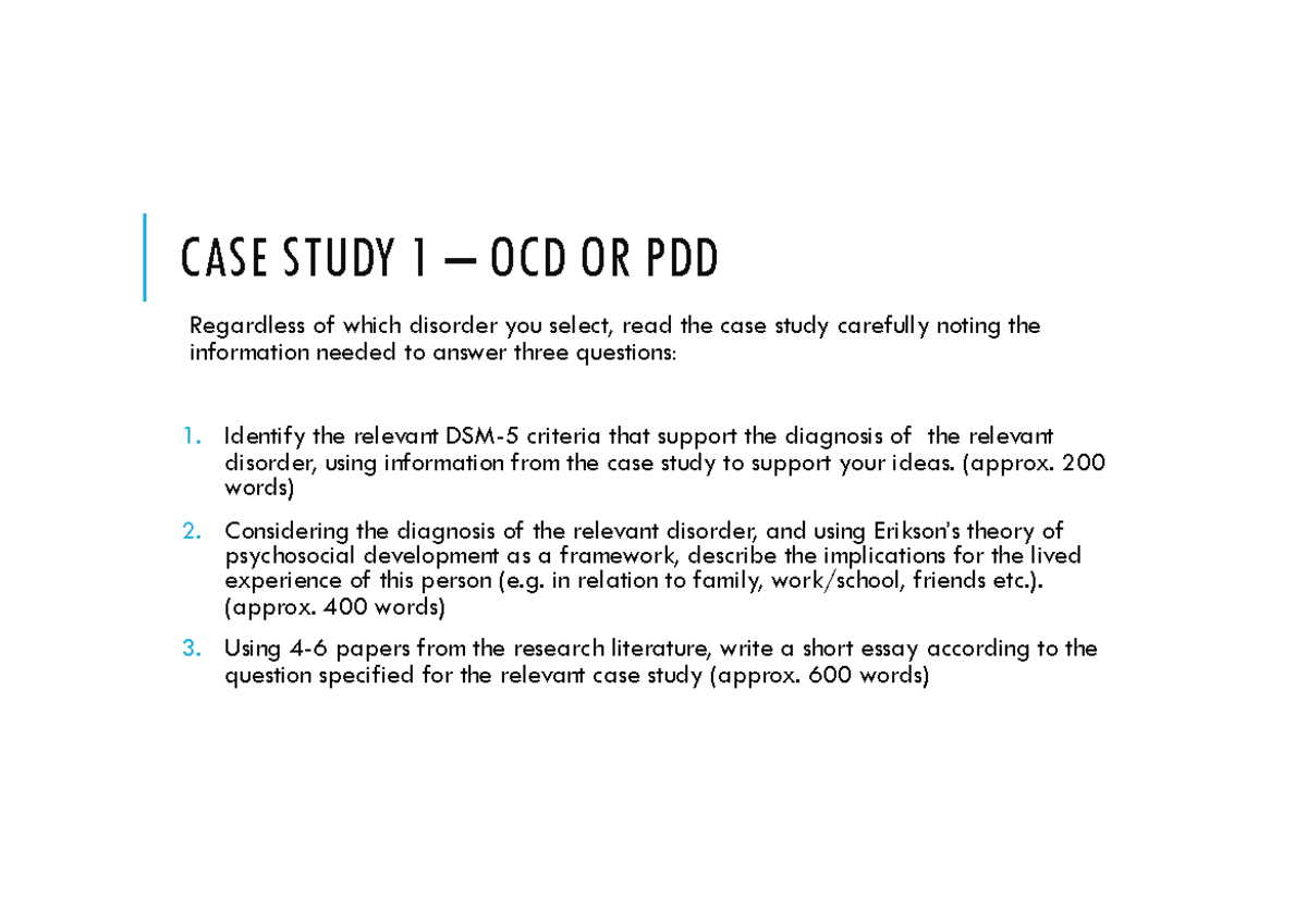 case study of ocd pdf