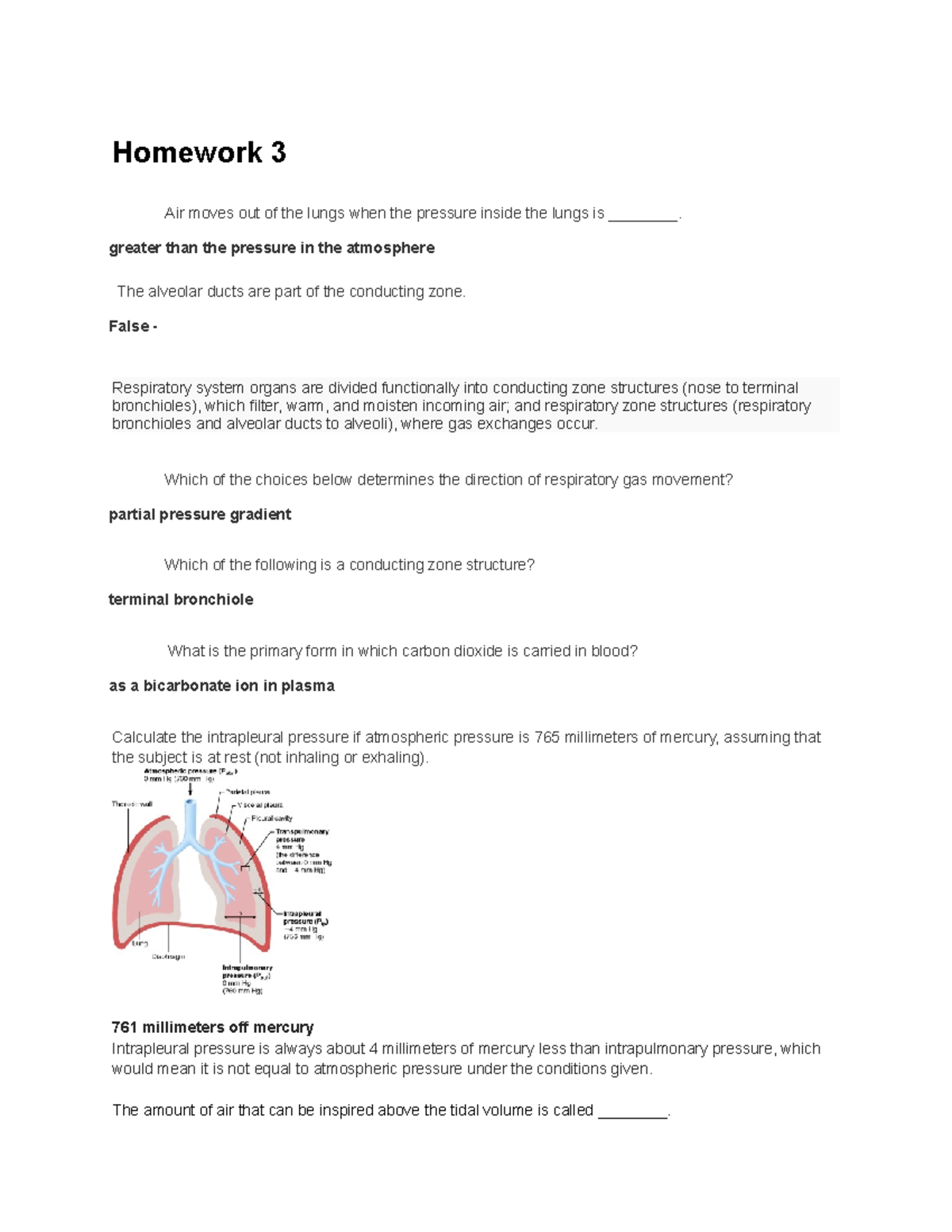 Ans 214 homework - Homework 3 Air moves out of the lungs when the ...