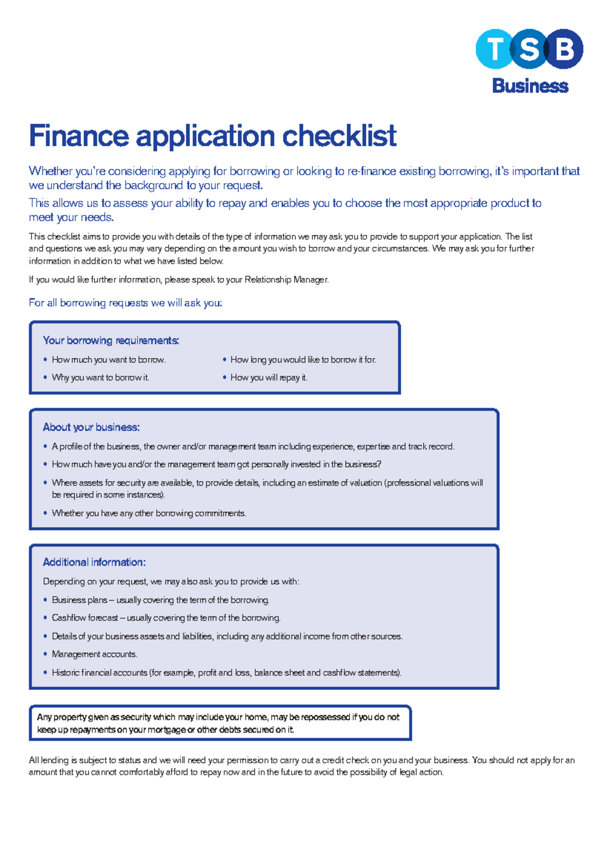 Finance-application-checklist - Finance application checklist Whether ...