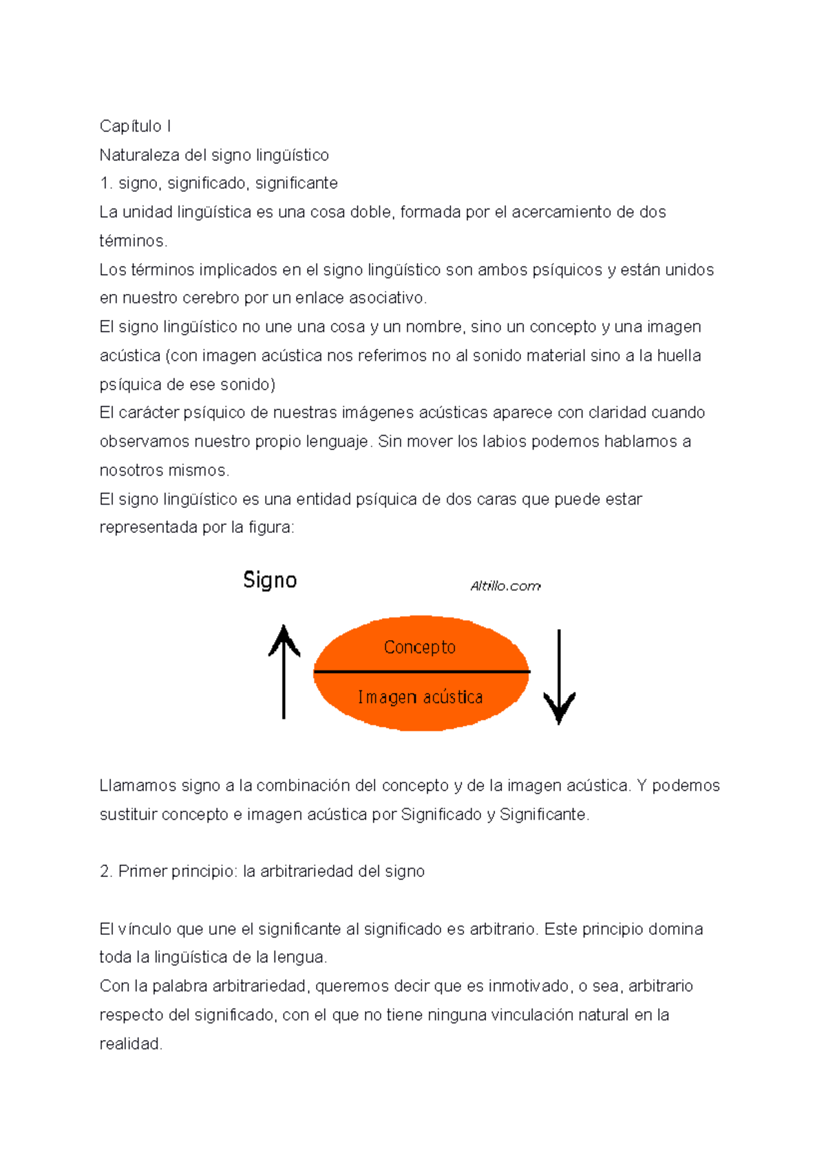 Resumen Saussure Y Los Fundamentos De La Lingüística Capítulo I