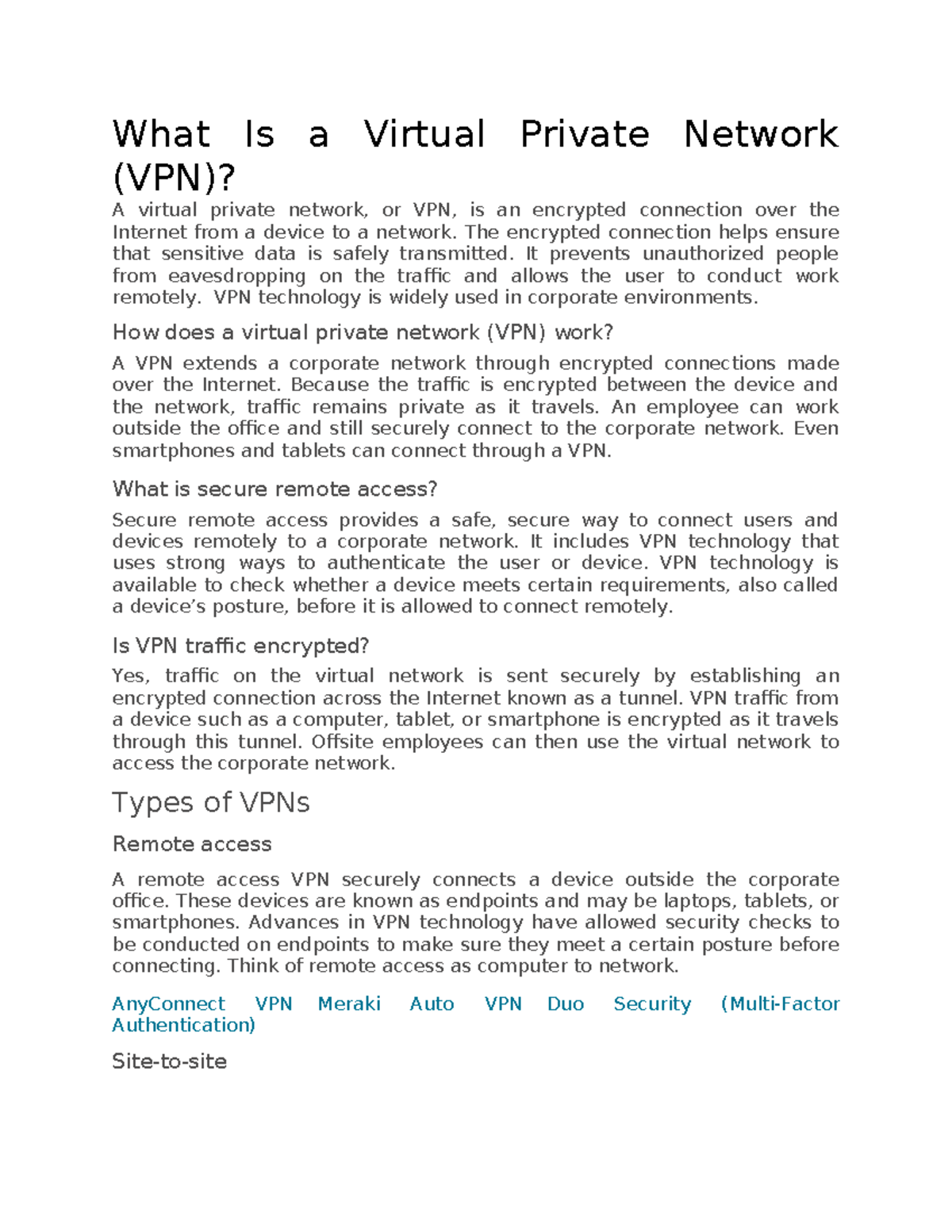 Virtual Private Network - What Is a Virtual Private Network (VPN)? A ...