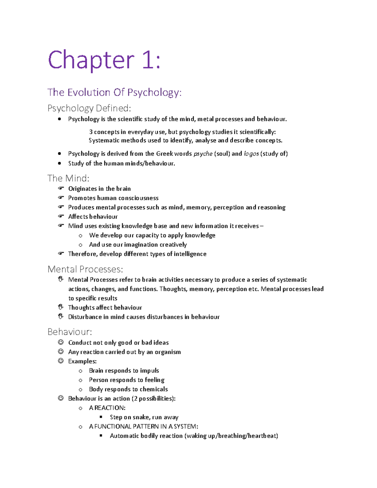 Chapter 1 Evolution of Psychology - Chapter 1: The Evolution Of ...