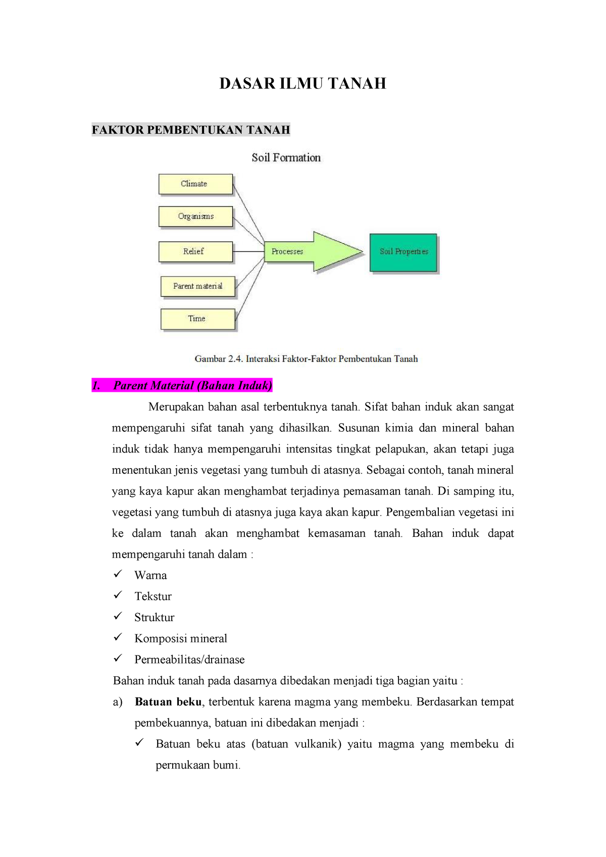 Faktor Pembentukan Tanah 2 - DASAR ILMU TANAH FAKTOR PEMBENTUKAN TANAH ...