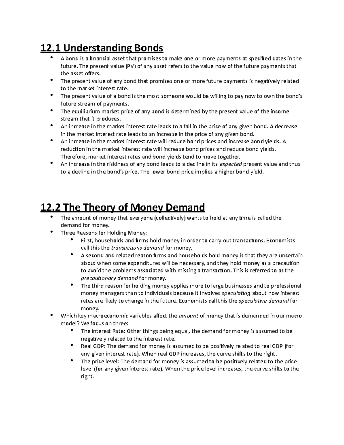Chapter 12 Lecture - 12 Understanding Bonds A bond is a financial asset ...