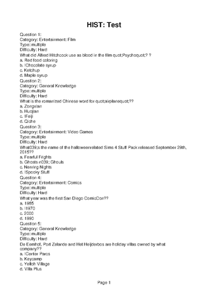 HIST226 Research 10 - History - HIST: Report Question 1: Category ...