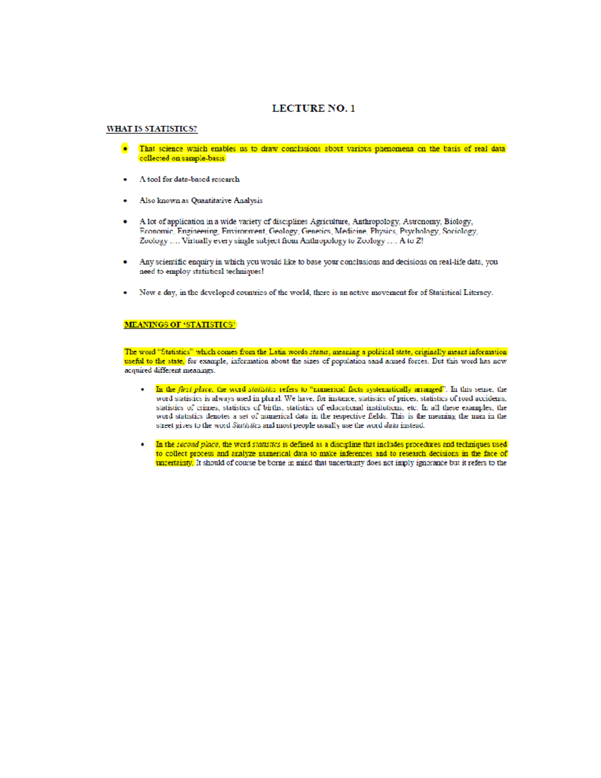 Sta301 By Sana Statistics And Probability Pie Chart Lecture