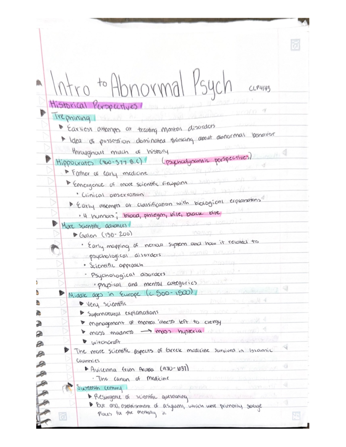 Intro to ab psych CLP4143 Studocu