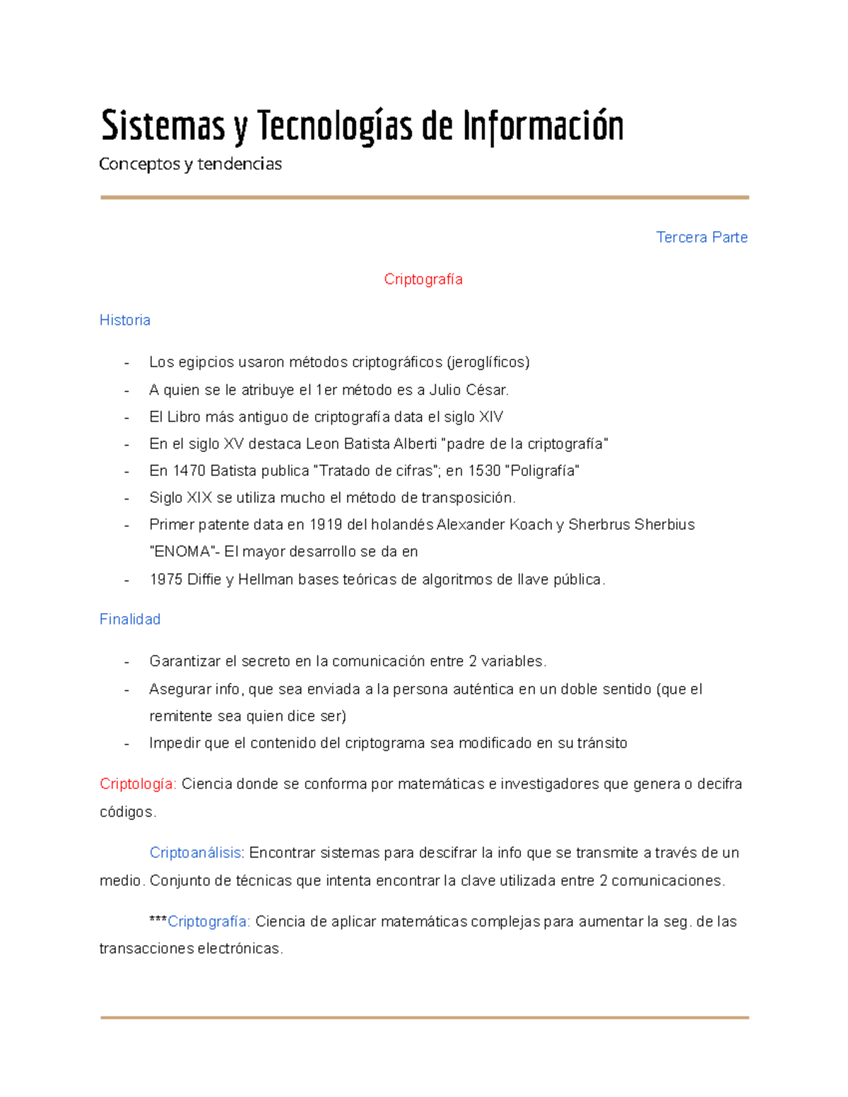 Conceptos y Tendencias pt.3- Criptografía - Sistemas y Tecnologías de ...