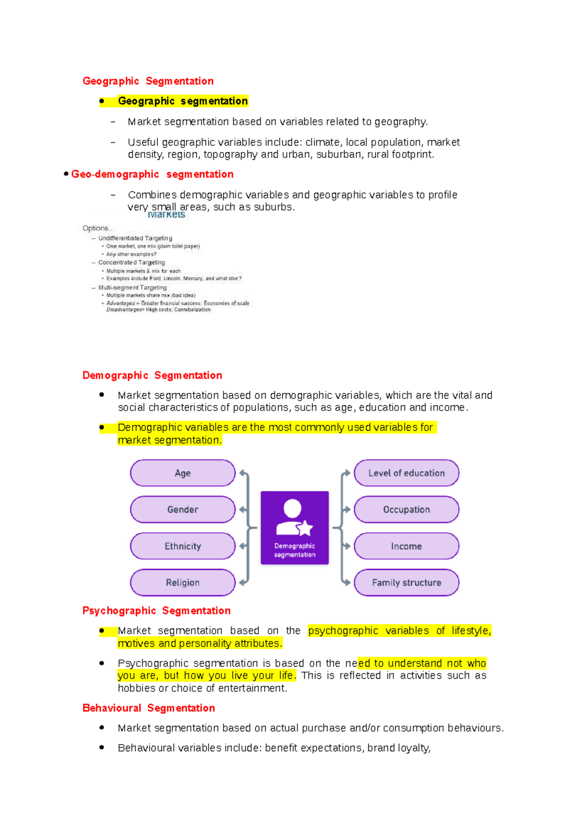 Week 8 - Lecture notes 8 - Geographic Segmentation Geographic ...