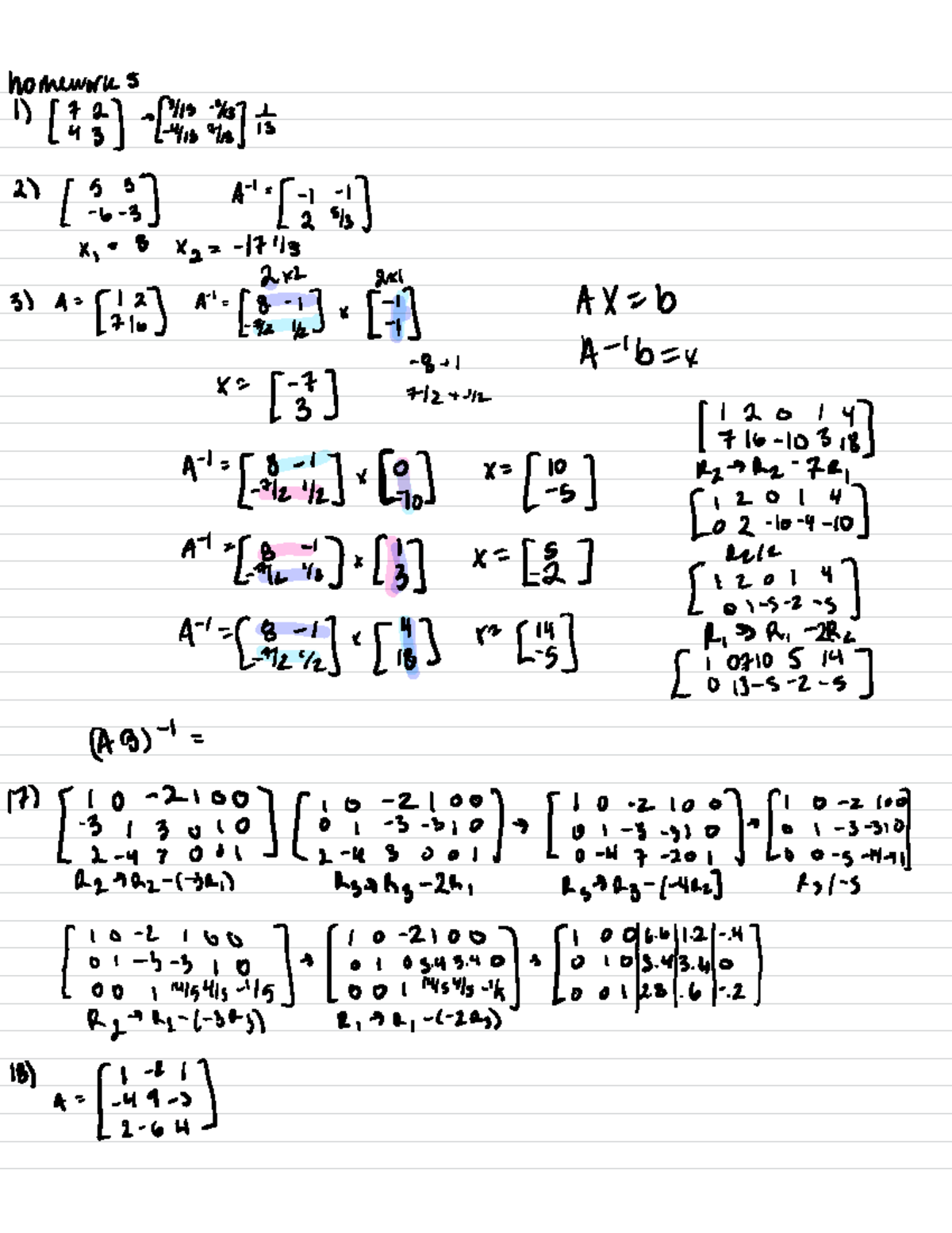 Homework week 5 - homework s " l : :) -1¥: :# ÷ [ % ;] A- " [ 2 ¥ ] 7 ...
