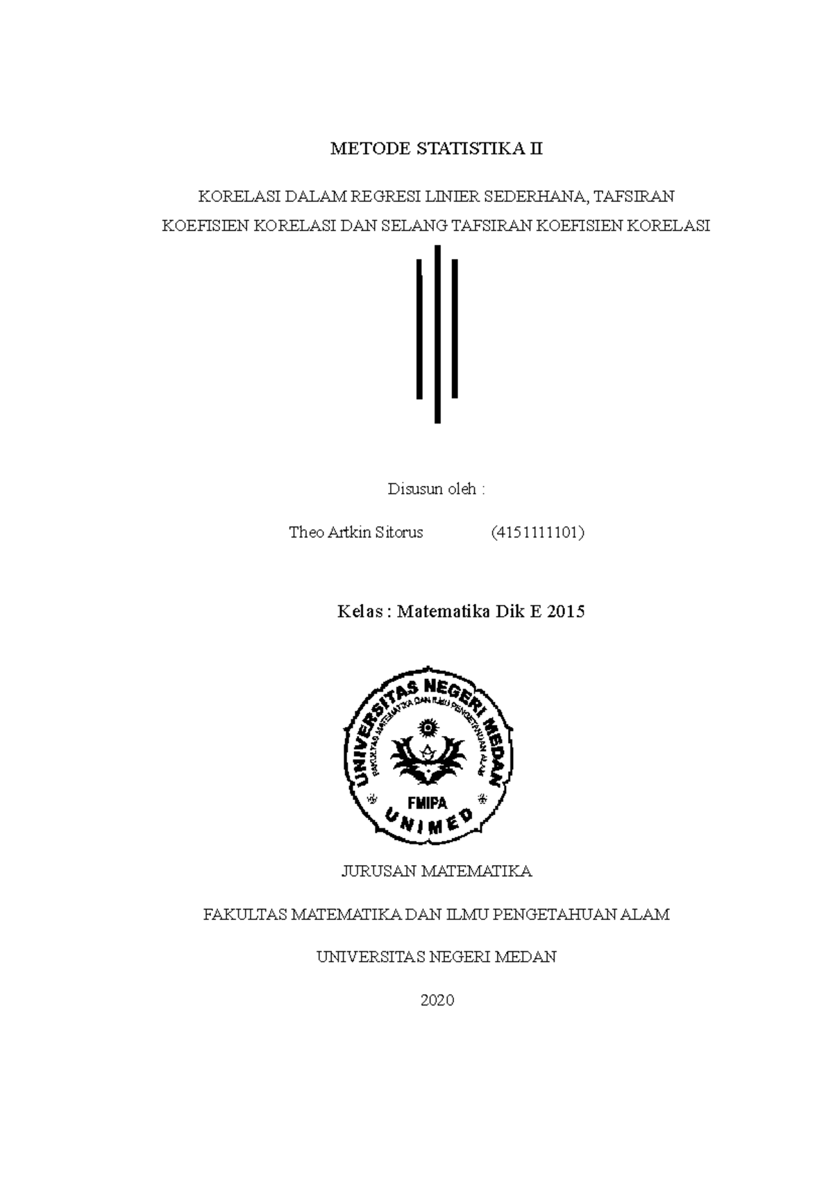 Makalah Metode Statistika II - METODE STATISTIKA II KORELASI DALAM ...