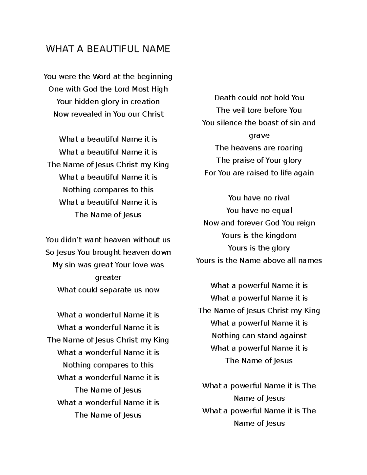 worship-lyrics-2-what-a-beautiful-name-you-were-the-word-at-the