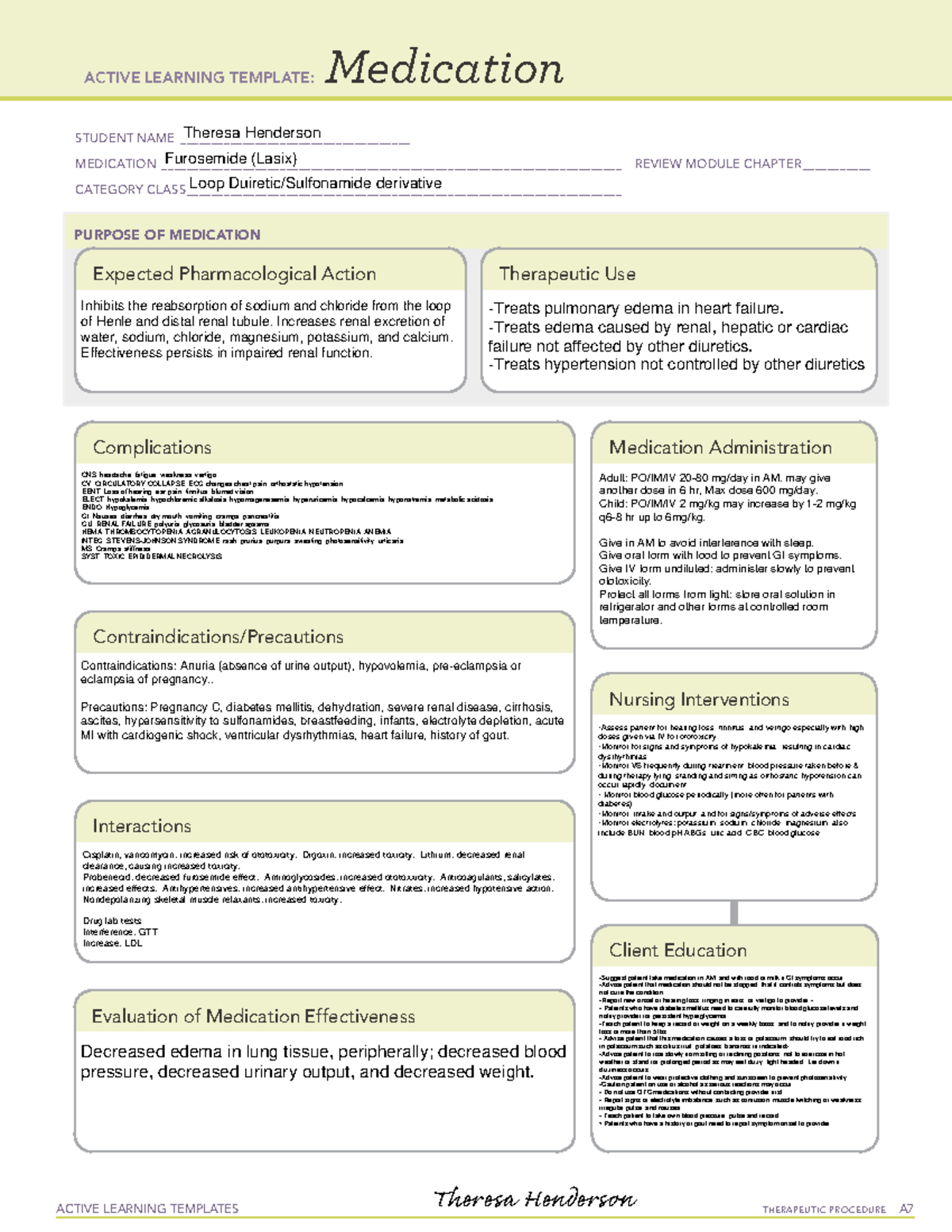 Medication-furosemide-signed - ACTIVE LEARNING TEMPLATES THERAPEUTIC ...