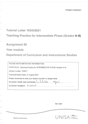 sed2601 assignment 3 2023