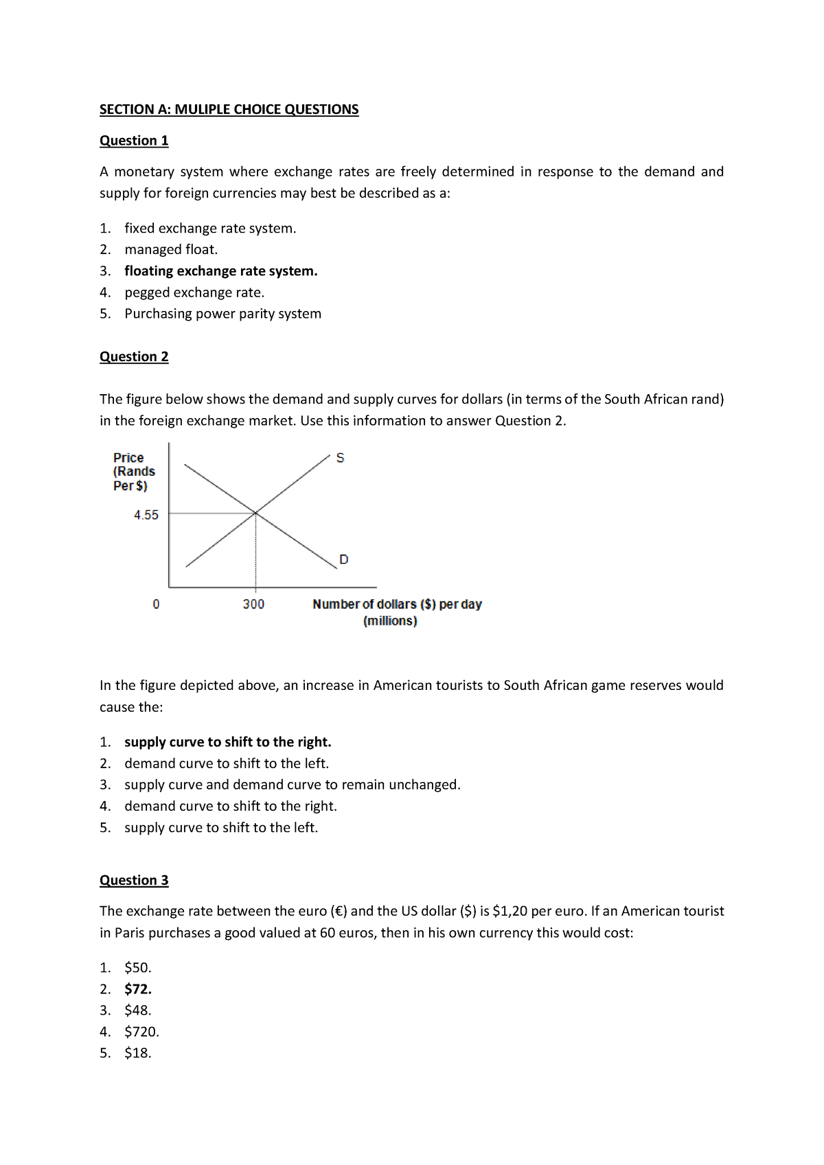 Chapter 16 - Revision Question Answers 2 - SECTION A: MULIPLE CHOICE ...