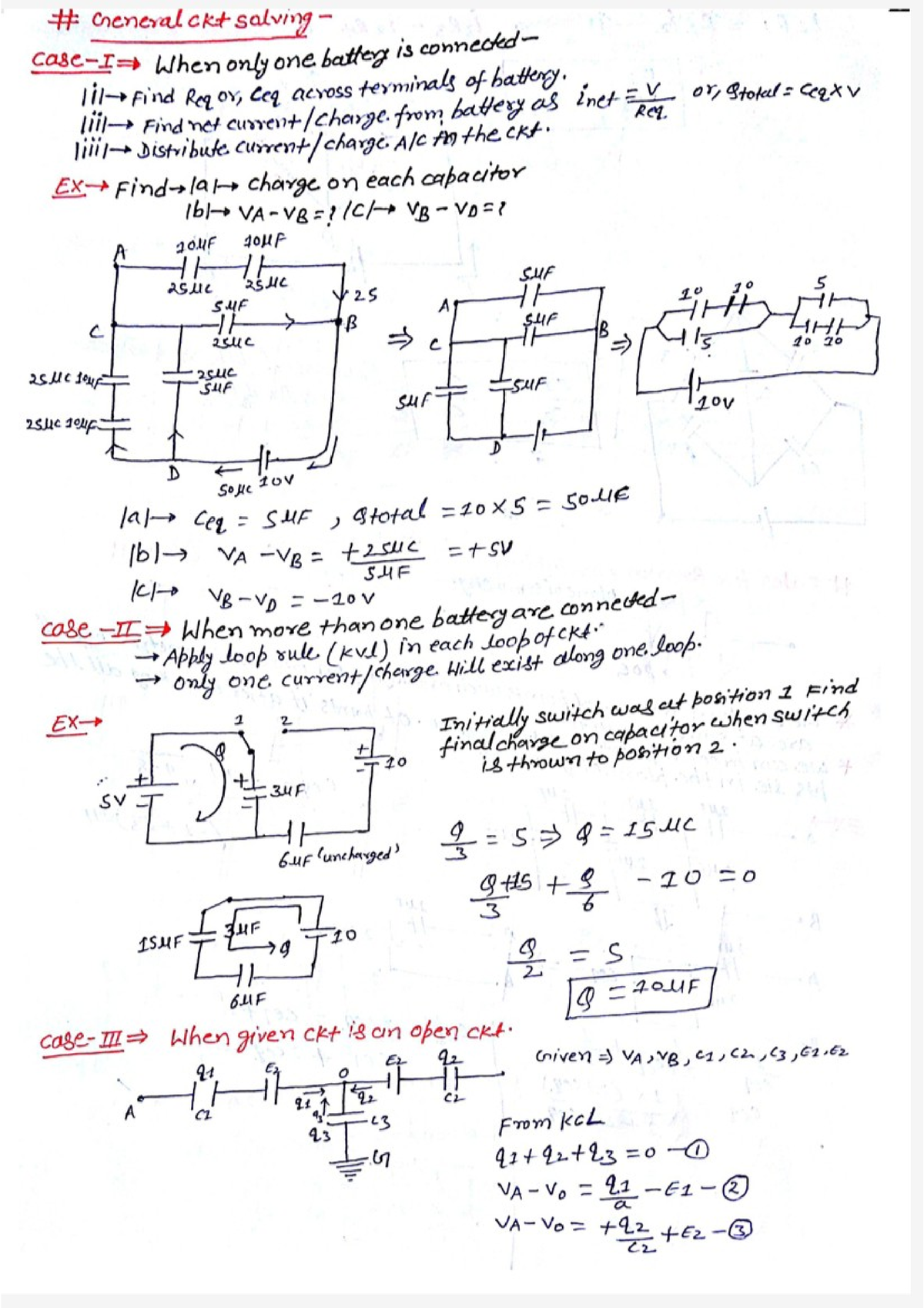 General CKT salving - ABC class - Mathematical Physics - Studocu