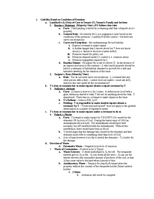 Property Law Outline - 2 - I. Introduction to Analysis of Case Law ...