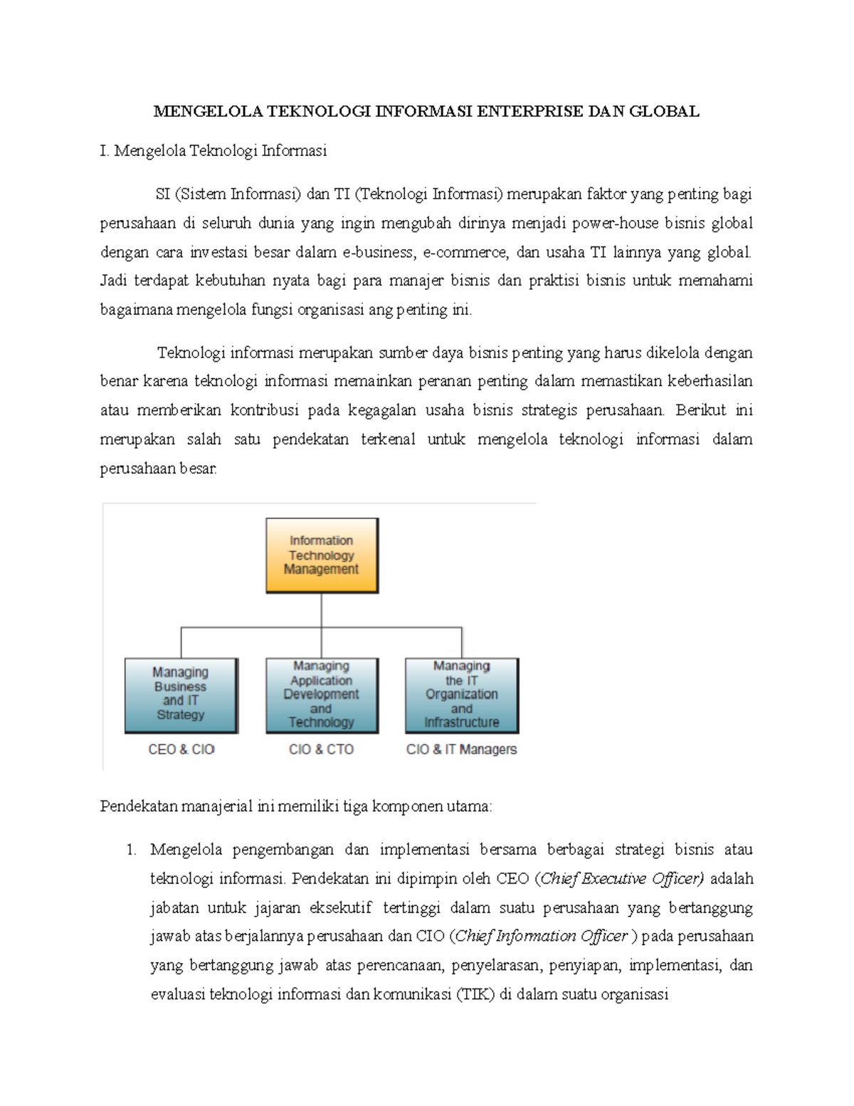 Mengelola Teknologi Informasi Enterprise DAN Global - MENGELOLA ...