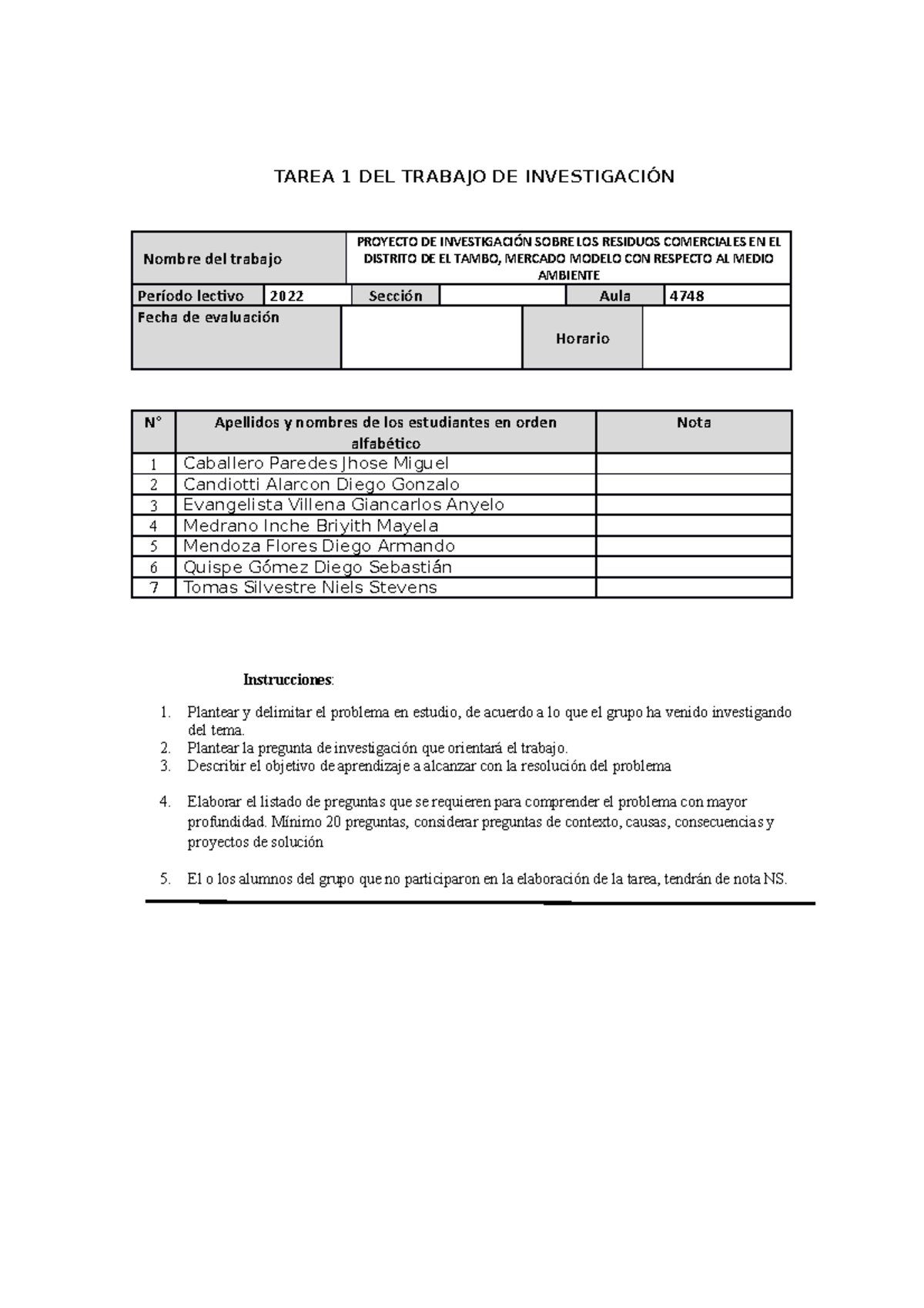 Trabajo de investigacion oficial - j TAREA 1 DEL TRABAJO DE ...