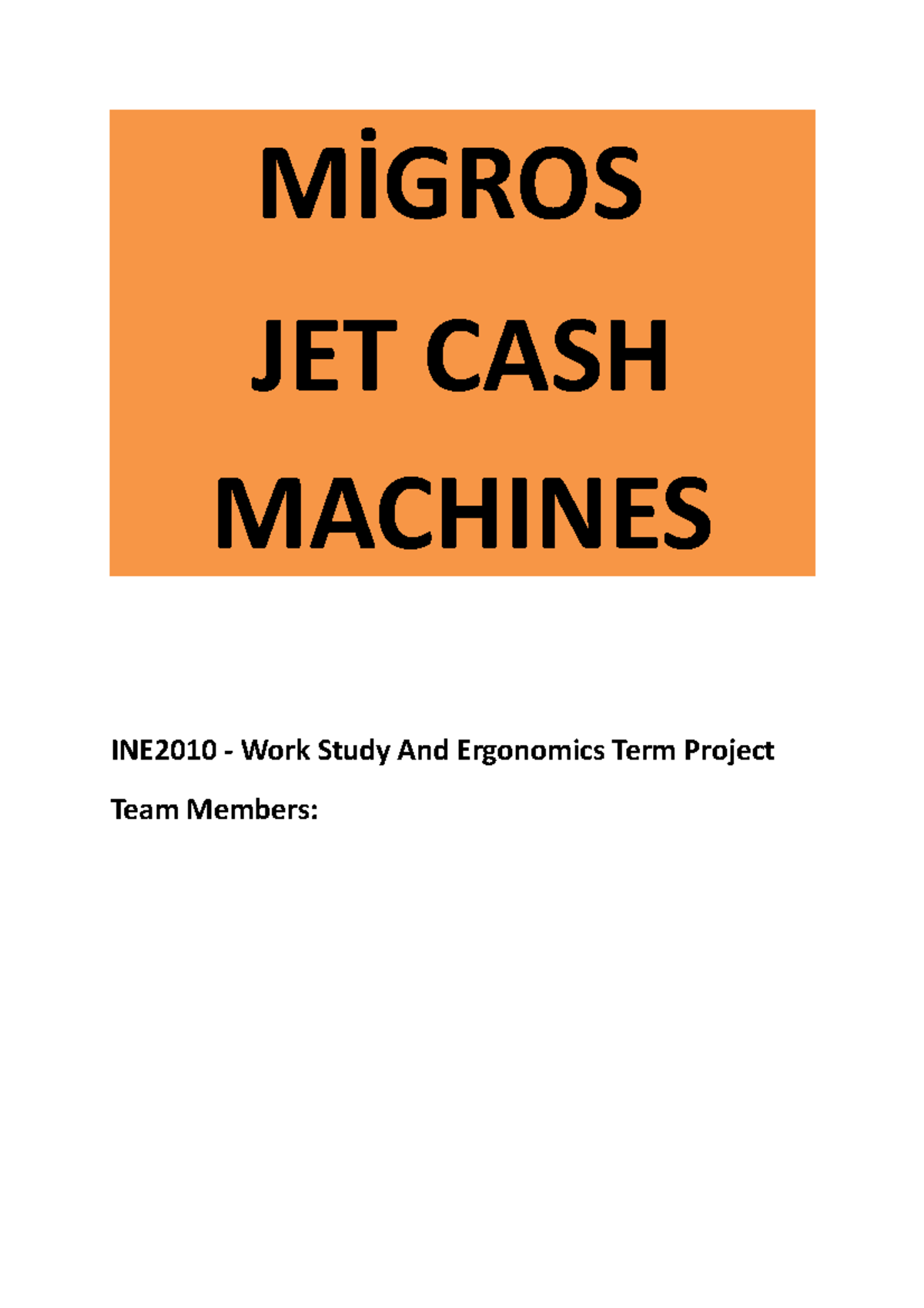 MİGROS JET CASH Machines - MİGROS JET CASH MACHINES INE2010 - Work ...