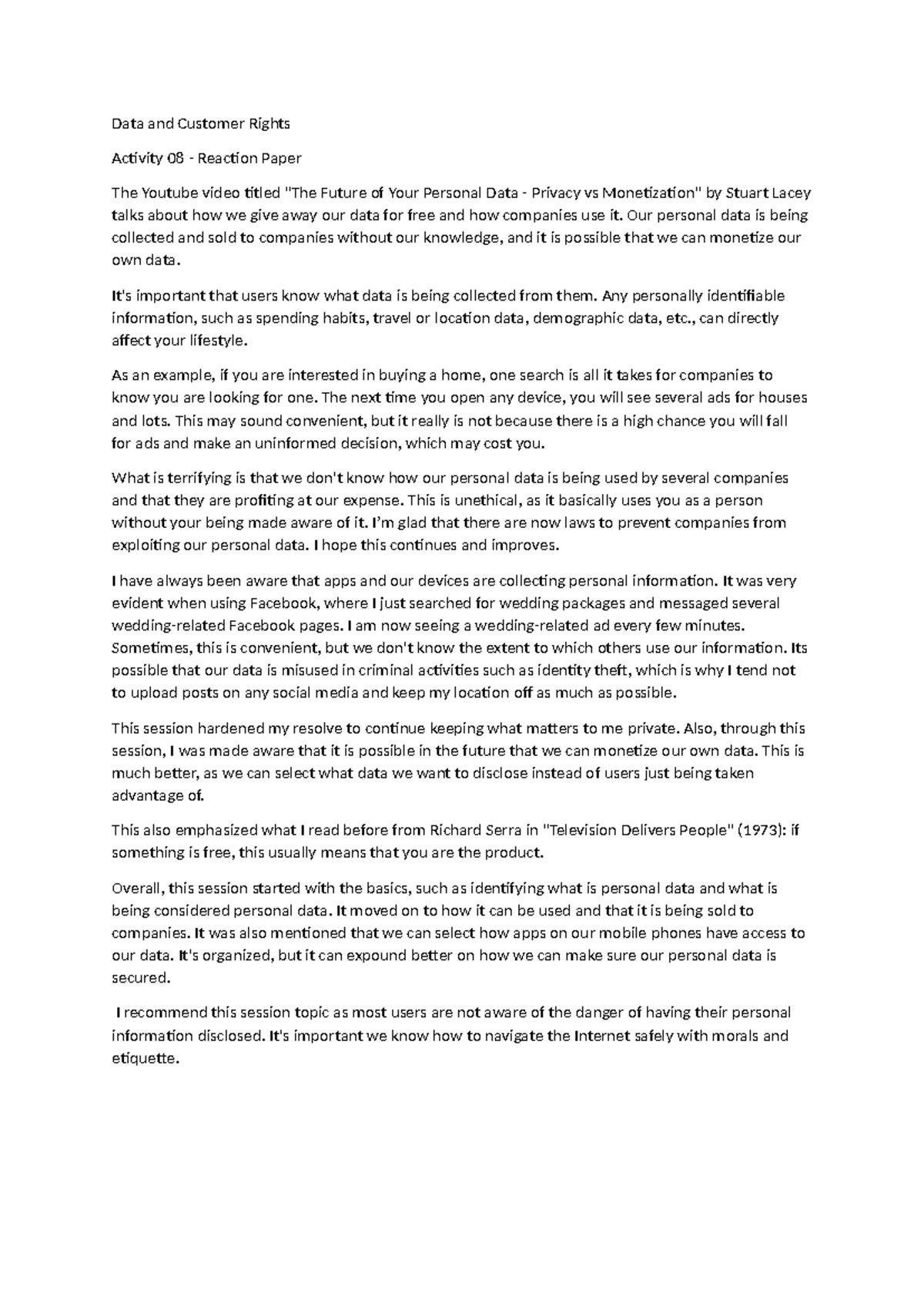 Internet Research for Business Palma - Data and Customer Rights ...