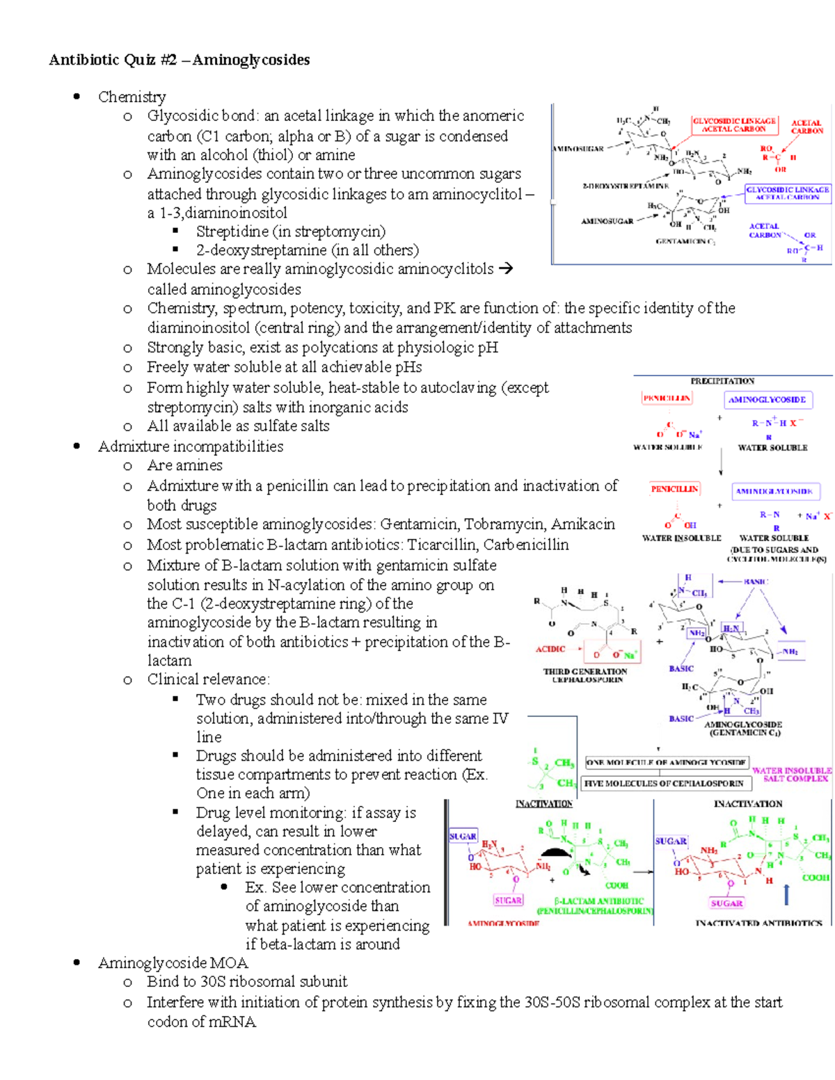 Antibiotic Quiz 2 Aminoglycosides Antibiotic Quiz 2
