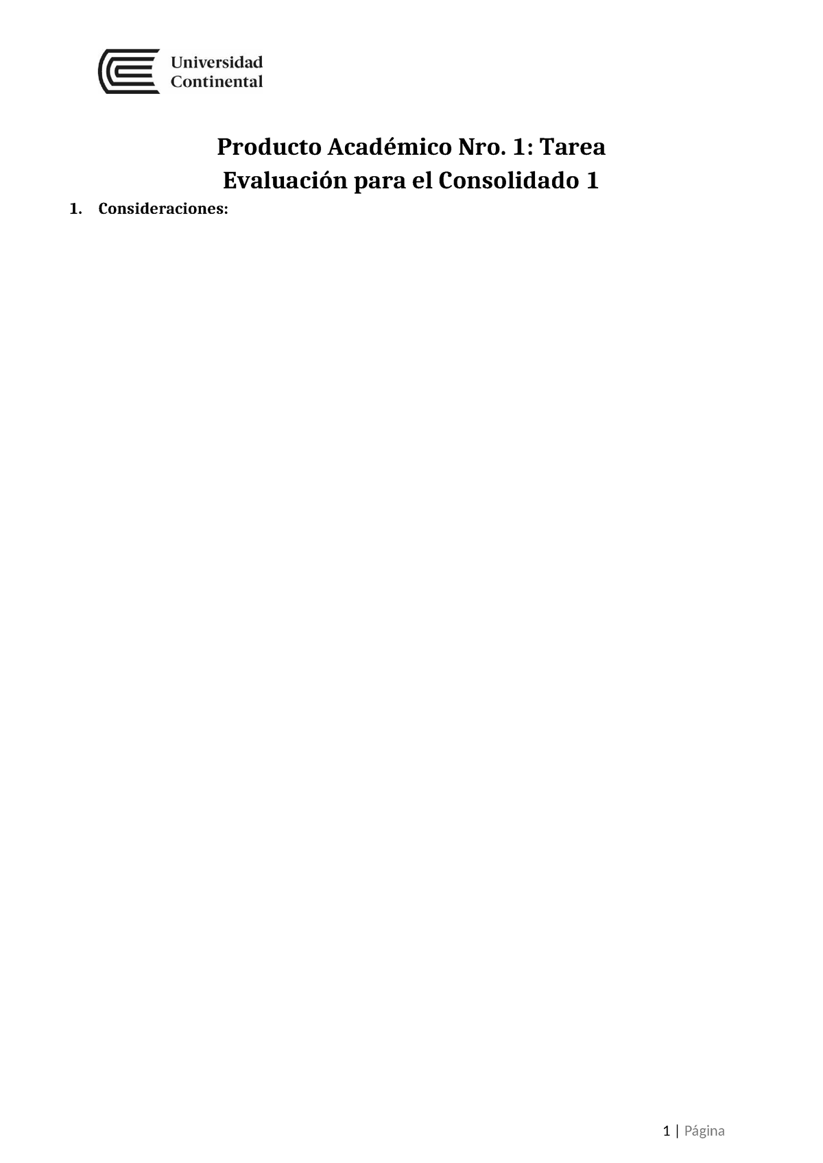 Pa01 Tarea Unidad 1 Ingeco Producto Académico Nro 1 Tarea Evaluación Para El Consolidado 1 1 5876