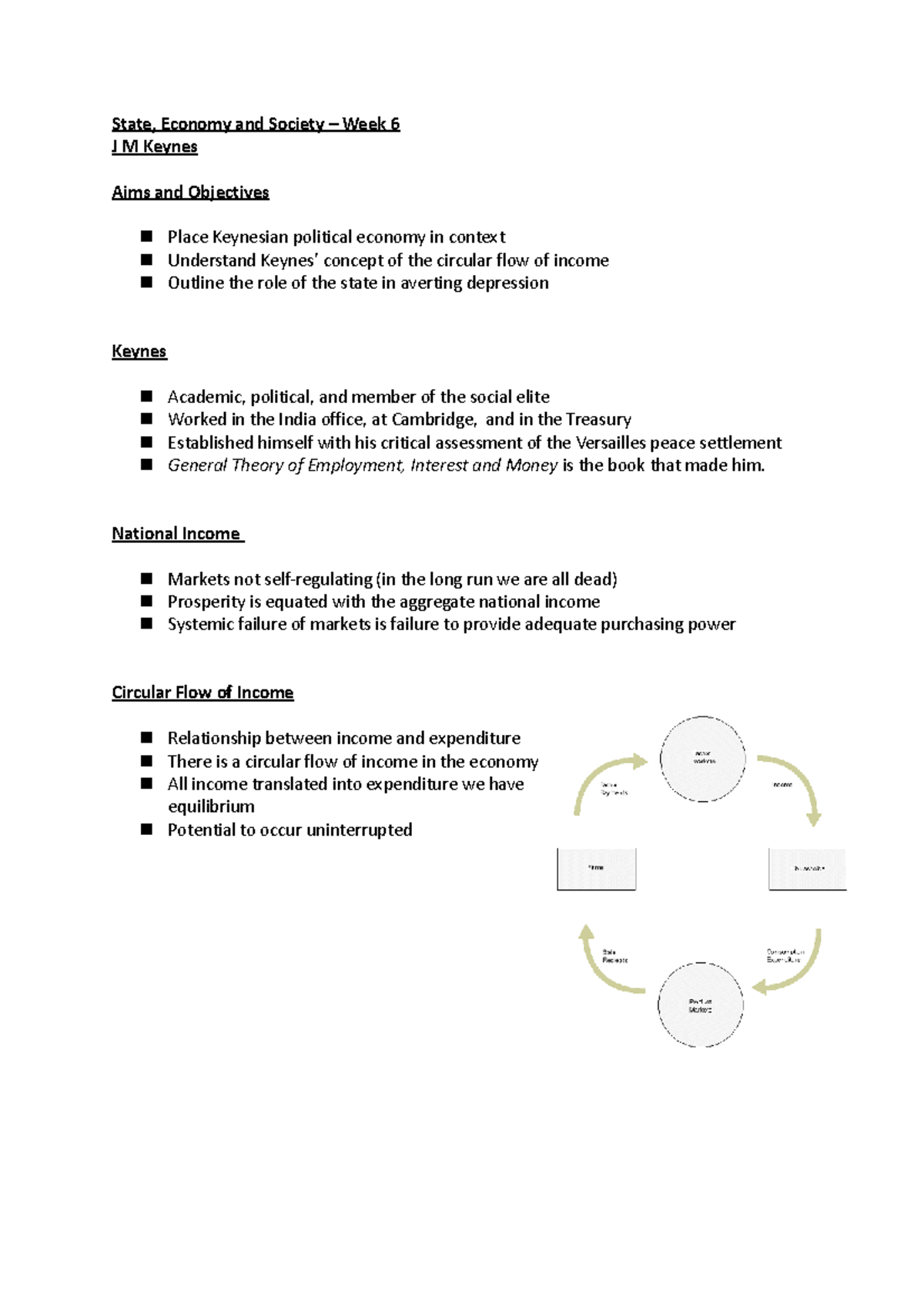 State Economy and Society week 6 State, Economy and Society Week